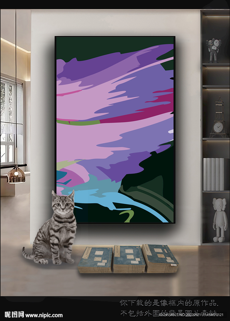 古典抽象色块装饰画