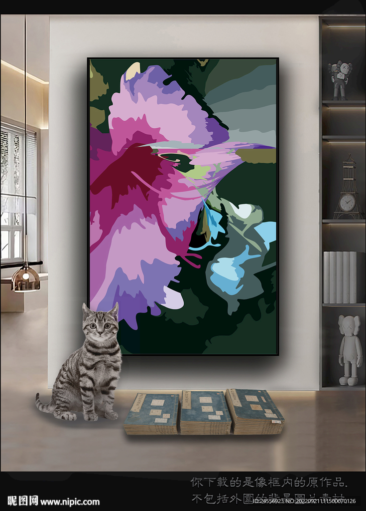 古典抽象色块装饰画