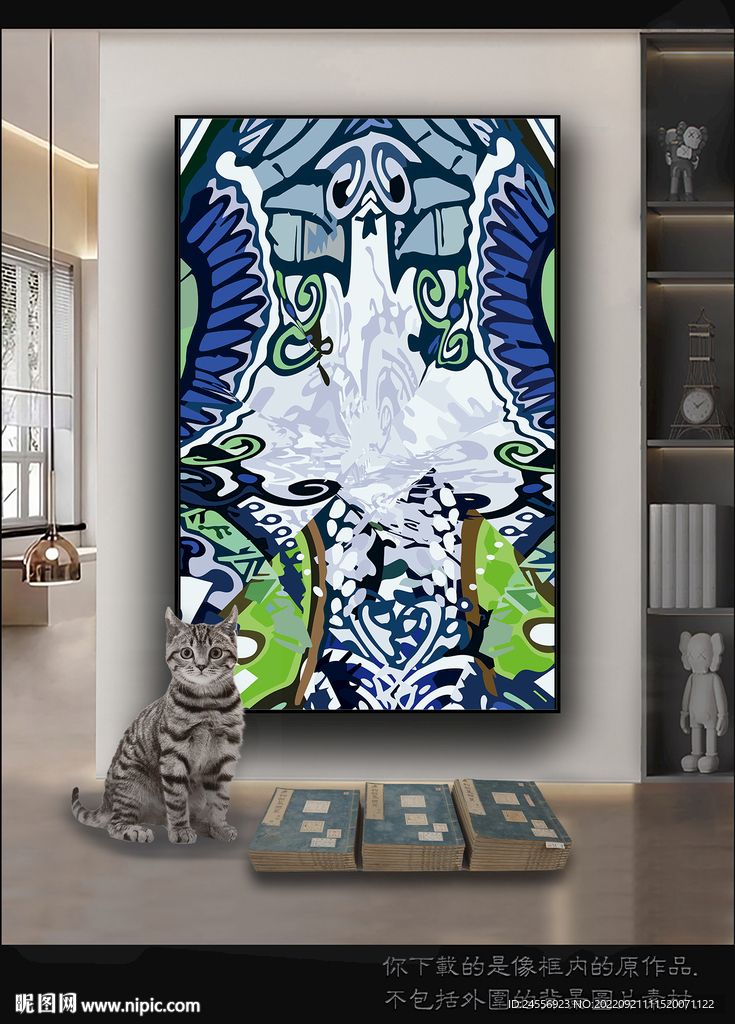 古典抽象色块装饰画