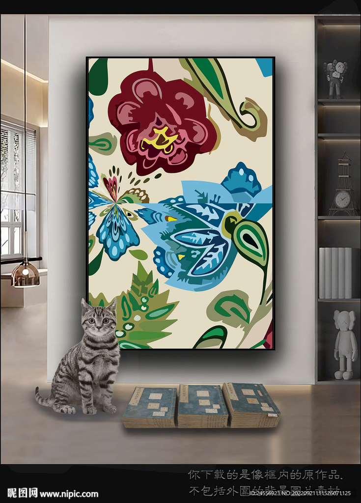 古典抽象色块装饰画