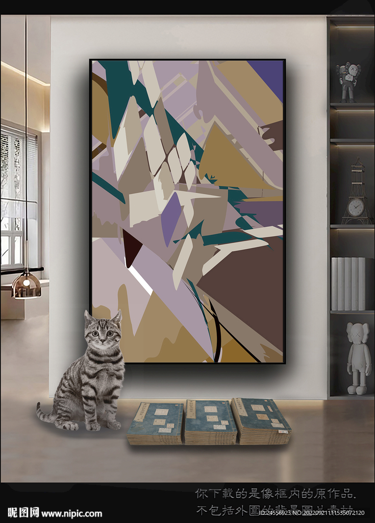 古典抽象色块装饰画