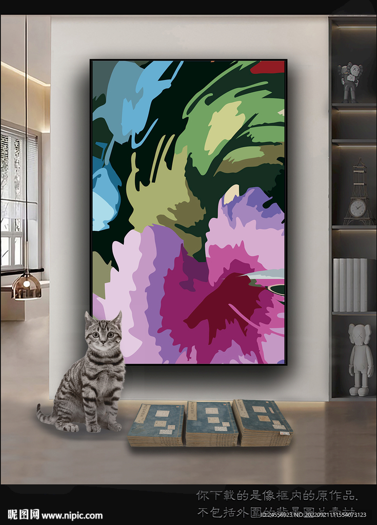 古典抽象色块装饰画