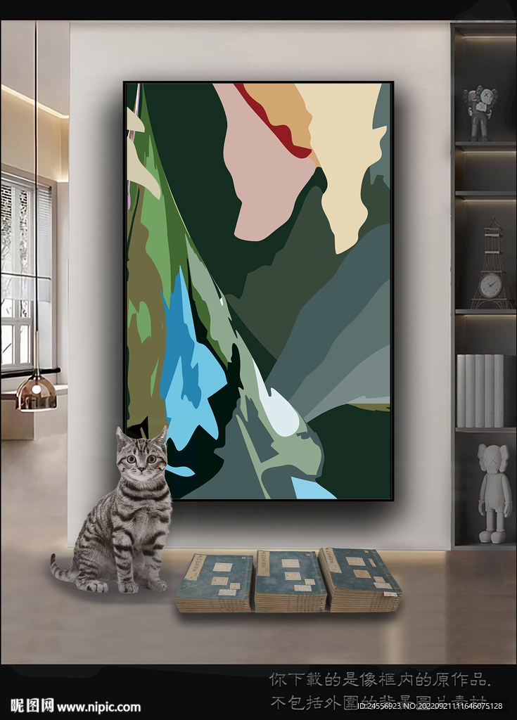 古典抽象色块装饰画