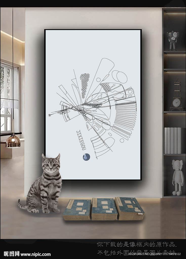 古典抽象色块装饰画