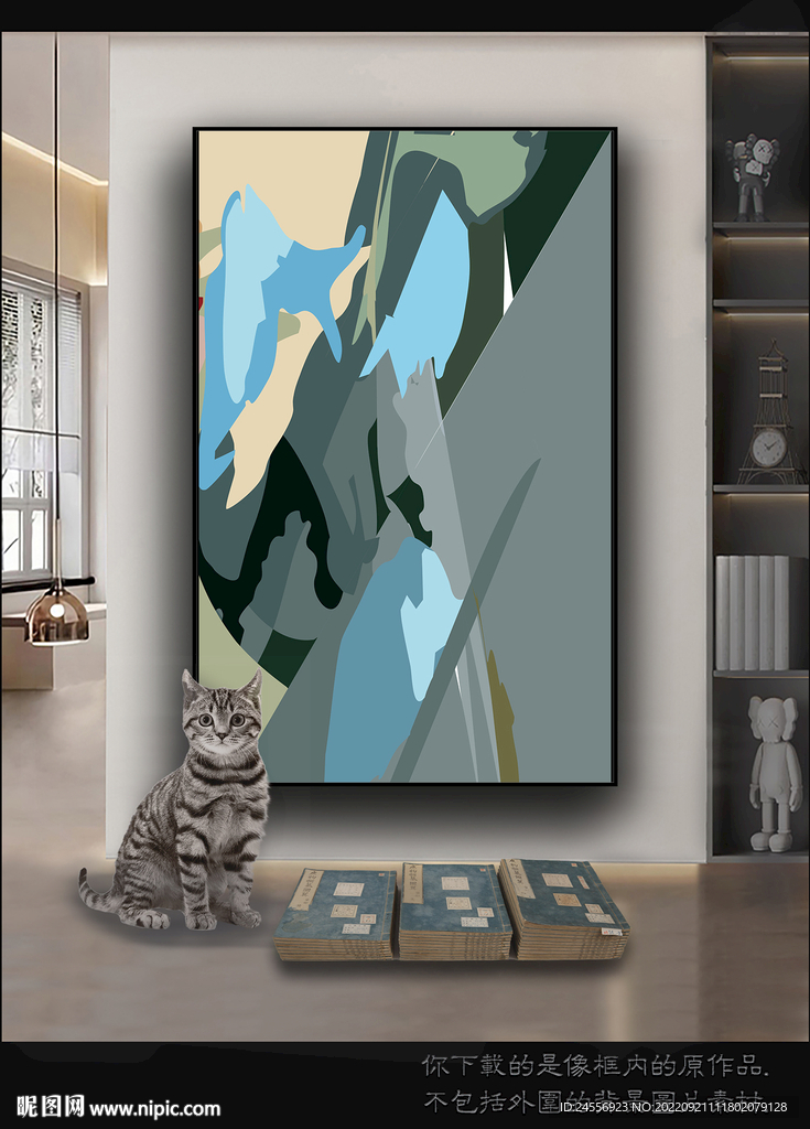 古典抽象色块装饰画