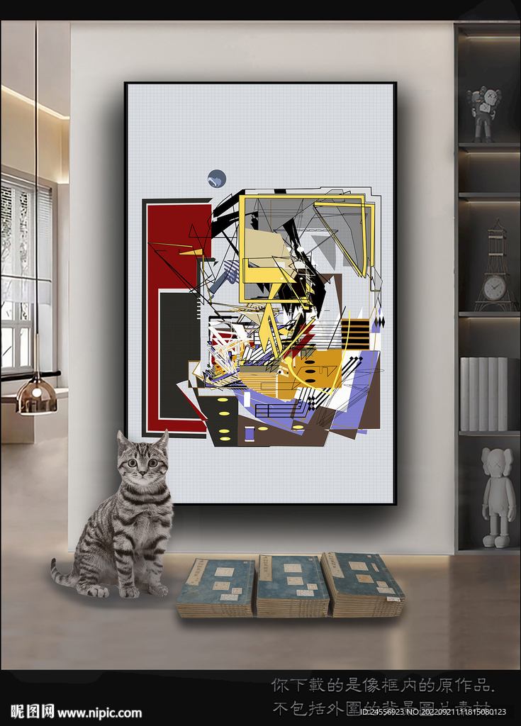 古典抽象色块装饰画