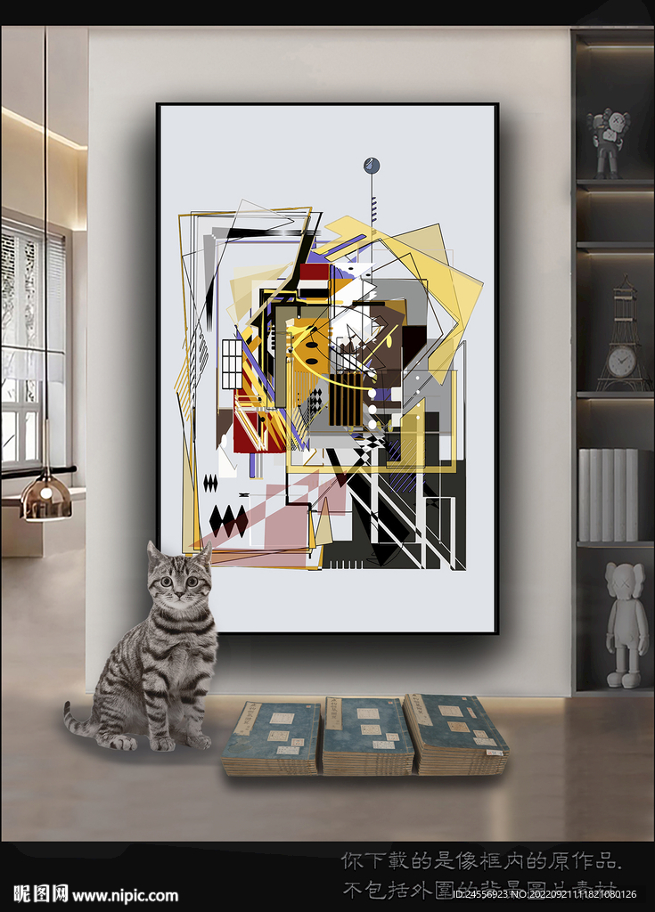 古典抽象色块装饰画