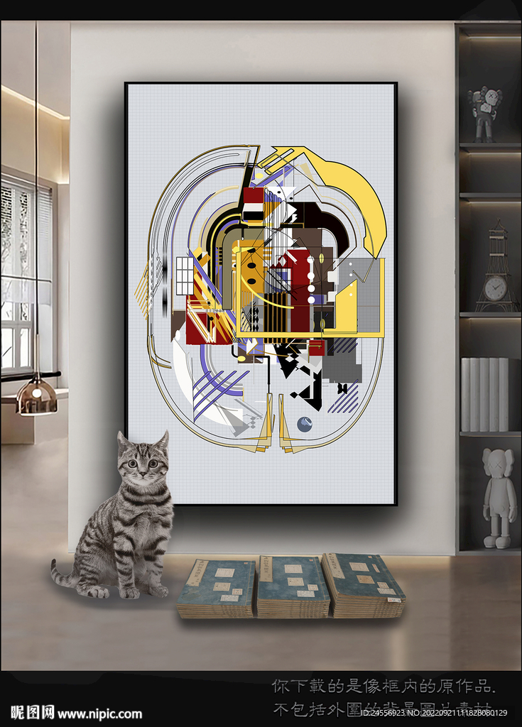 古典抽象色块装饰画