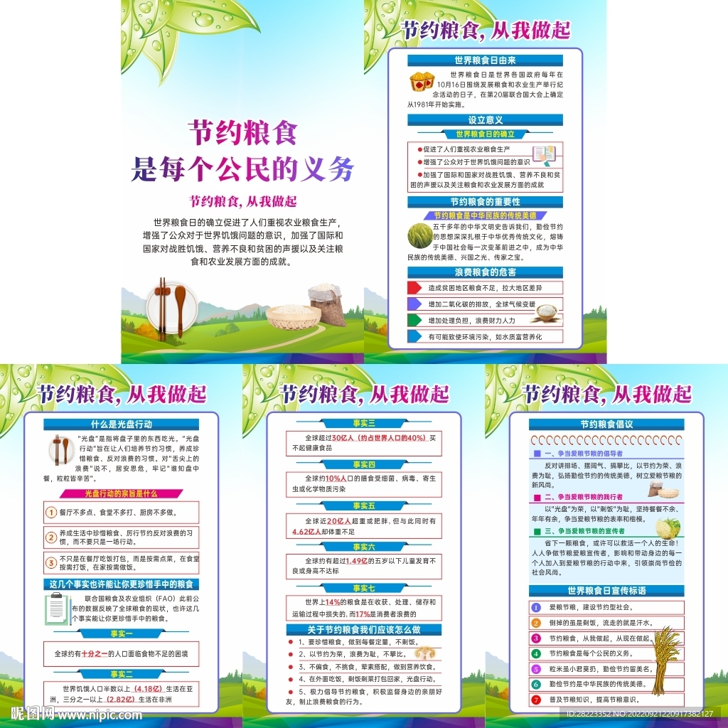 节约粮食宣传挂图