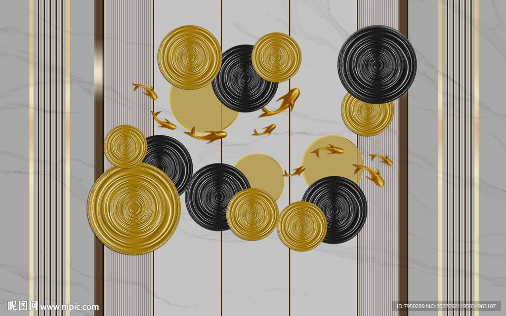 简约几何轻奢背景墙