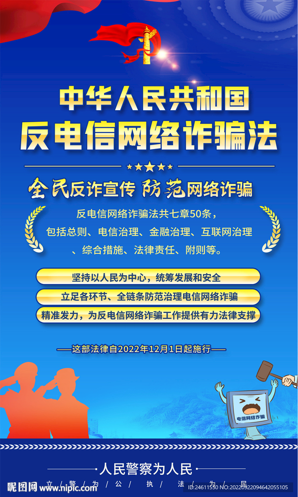 反电信网络诈骗法海报