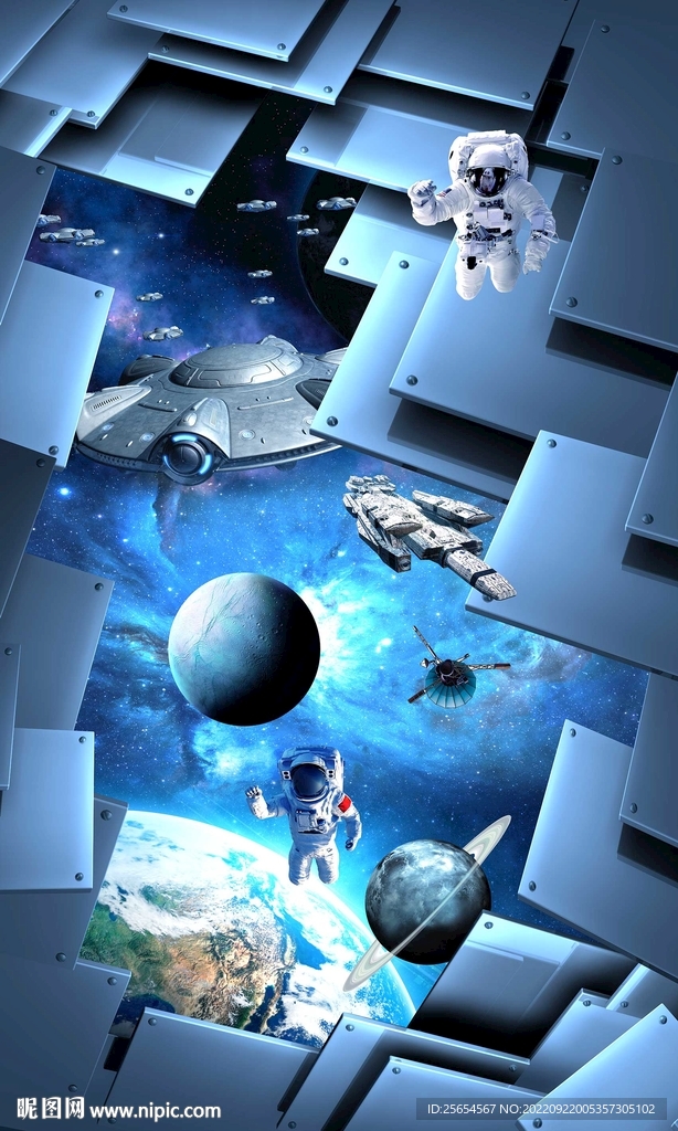 宇宙3D立体画地画