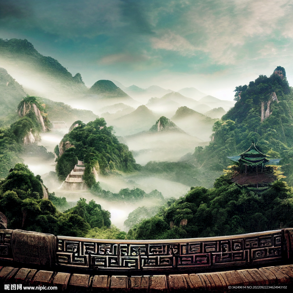 山水阁楼看台