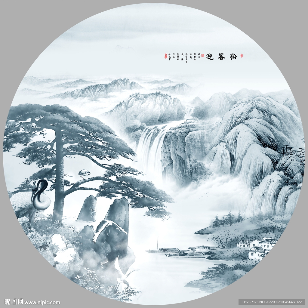 水墨山水风景画