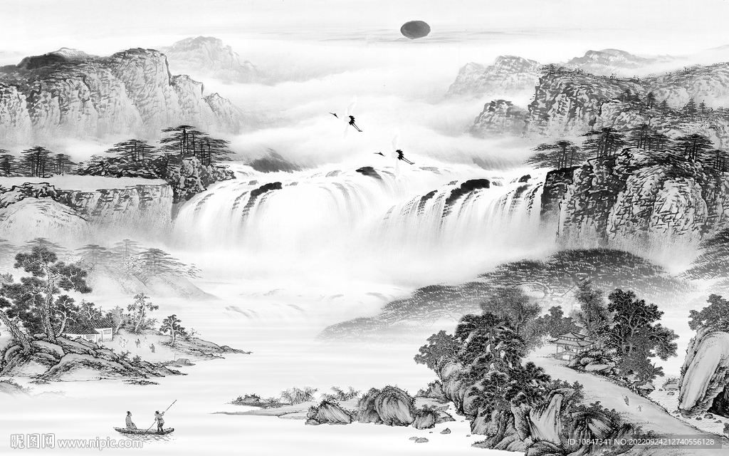 最新爆款灰色山水 TIf分层