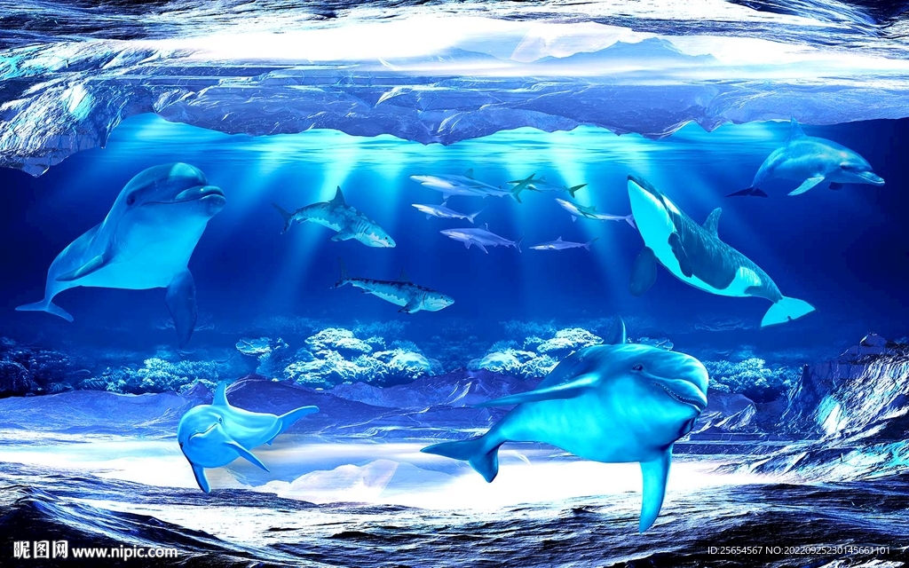 海底世界背景墙