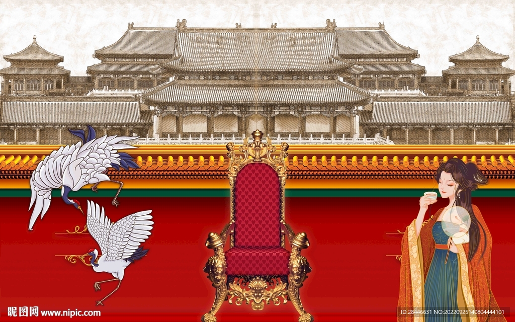 新中式拍照打卡背景墙