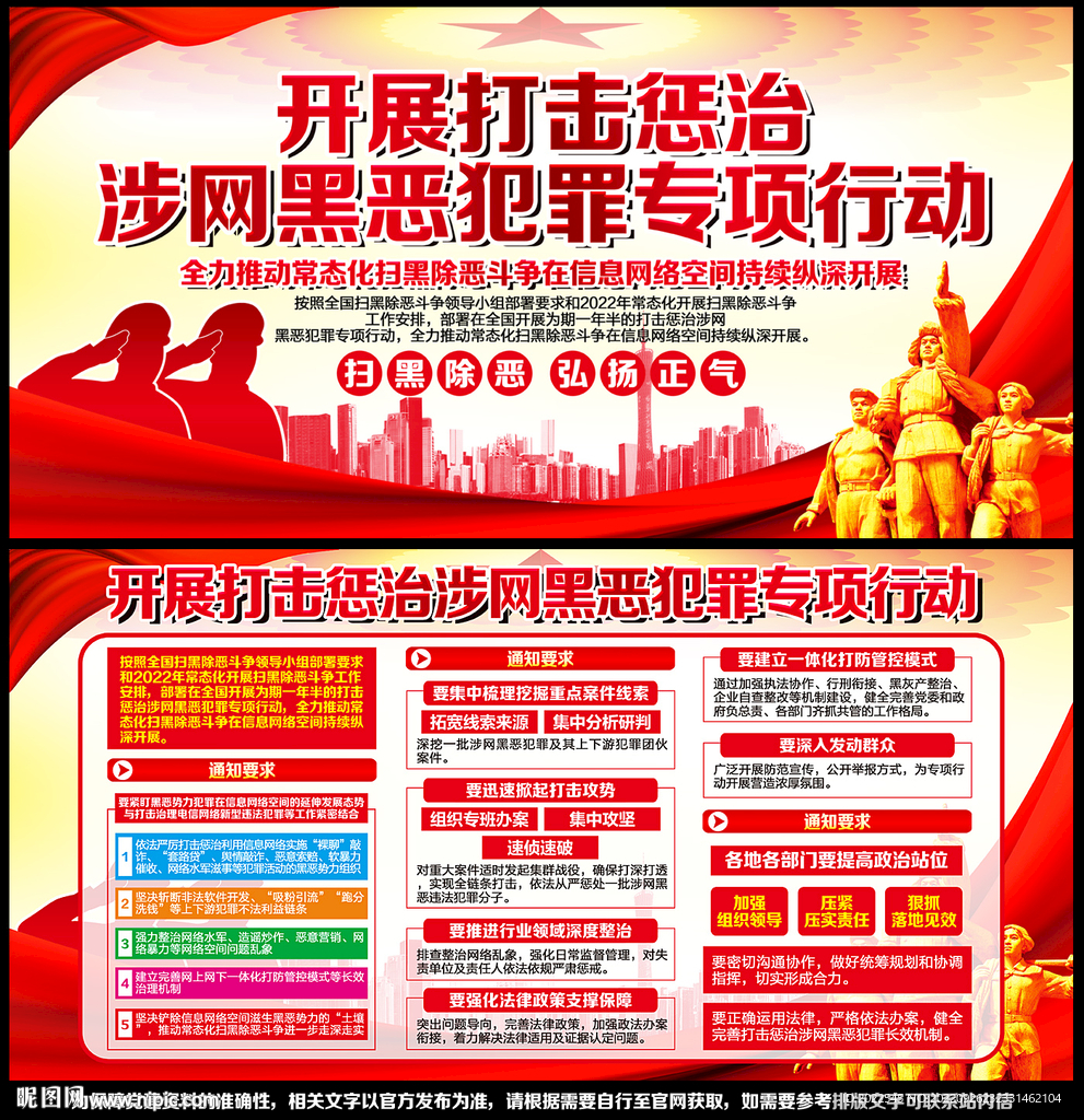 开展打击惩治涉网黑恶犯罪行动
