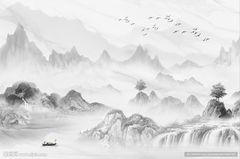 新中式背景墙
