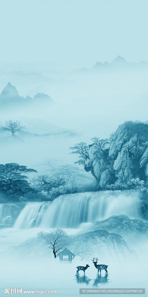 极简现代山水玄关 TIf分层