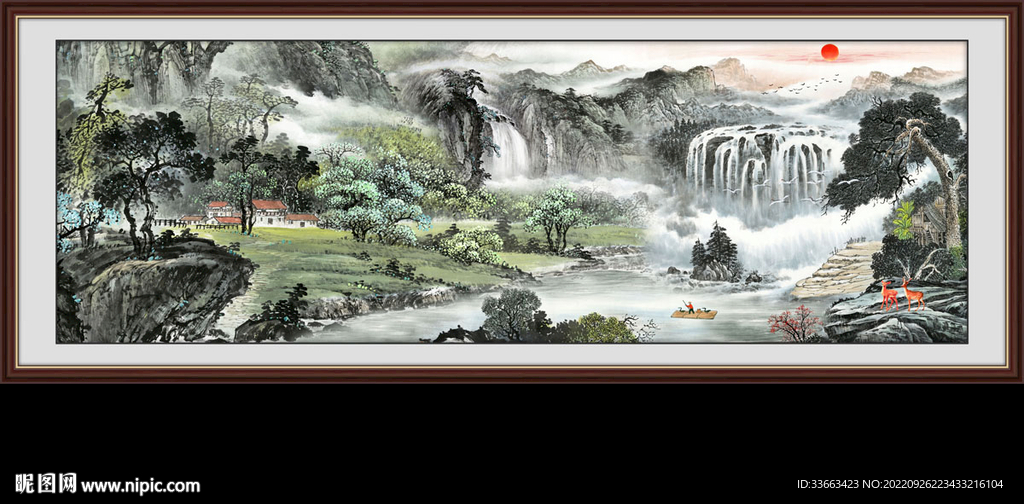 源远流长国画山水画