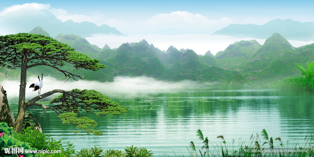 山水 风景设计图__风景_psd分层素材_设计图库_昵图网nipic.com