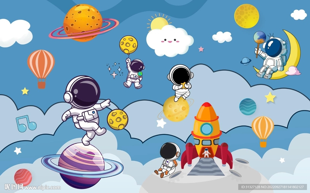 宇宙太空星球背景墙图片