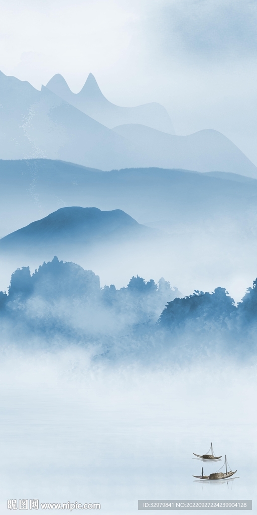 新中式大气山水玄关 TIf分层