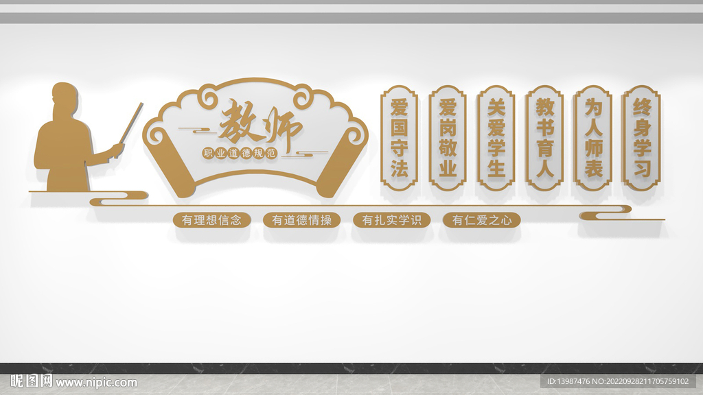 教师职业道德规范文化墙