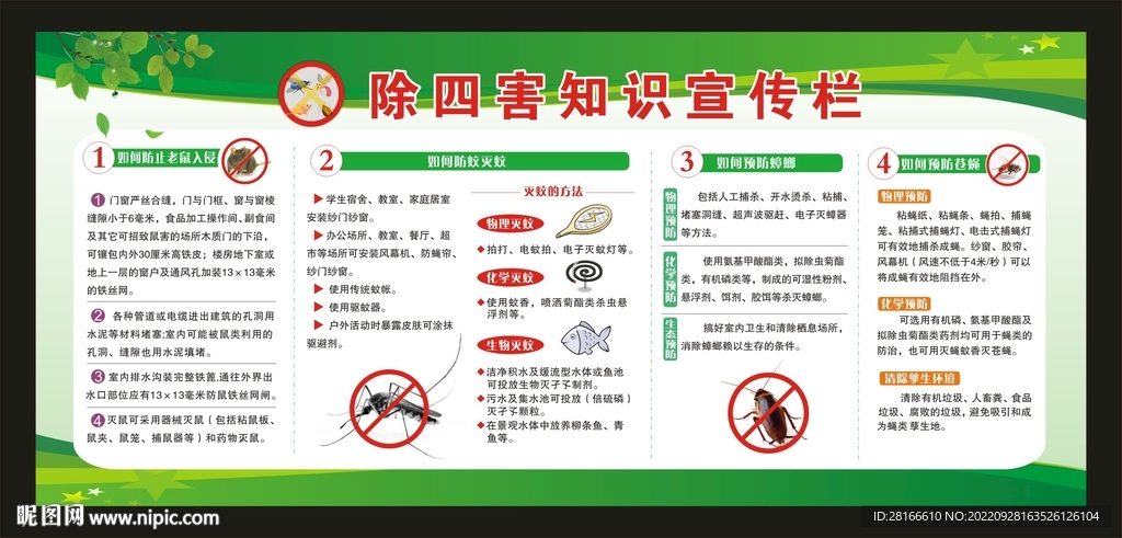 除四害知识宣传栏