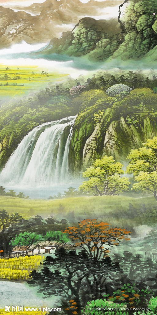 高清简约玄关山水 Tif分层