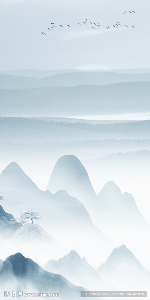 高清 新式山水玄关 Tif分层