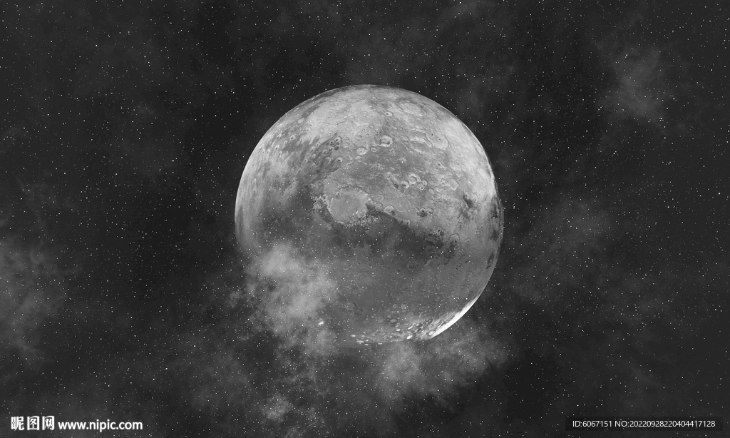 星空月球背景墙