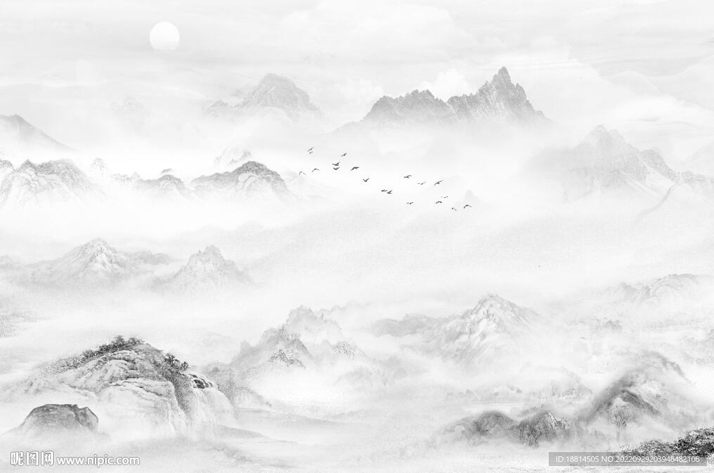 山水背景墙