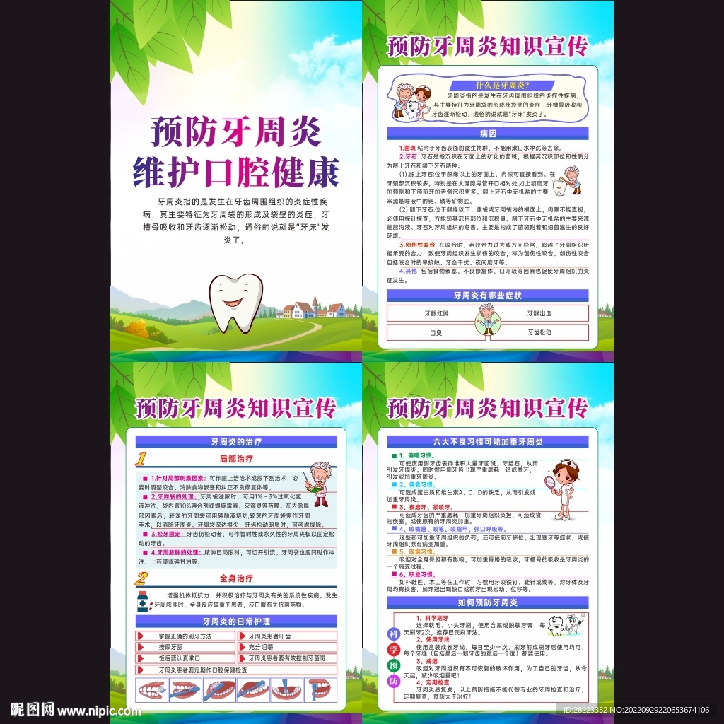 预防牙周炎挂图