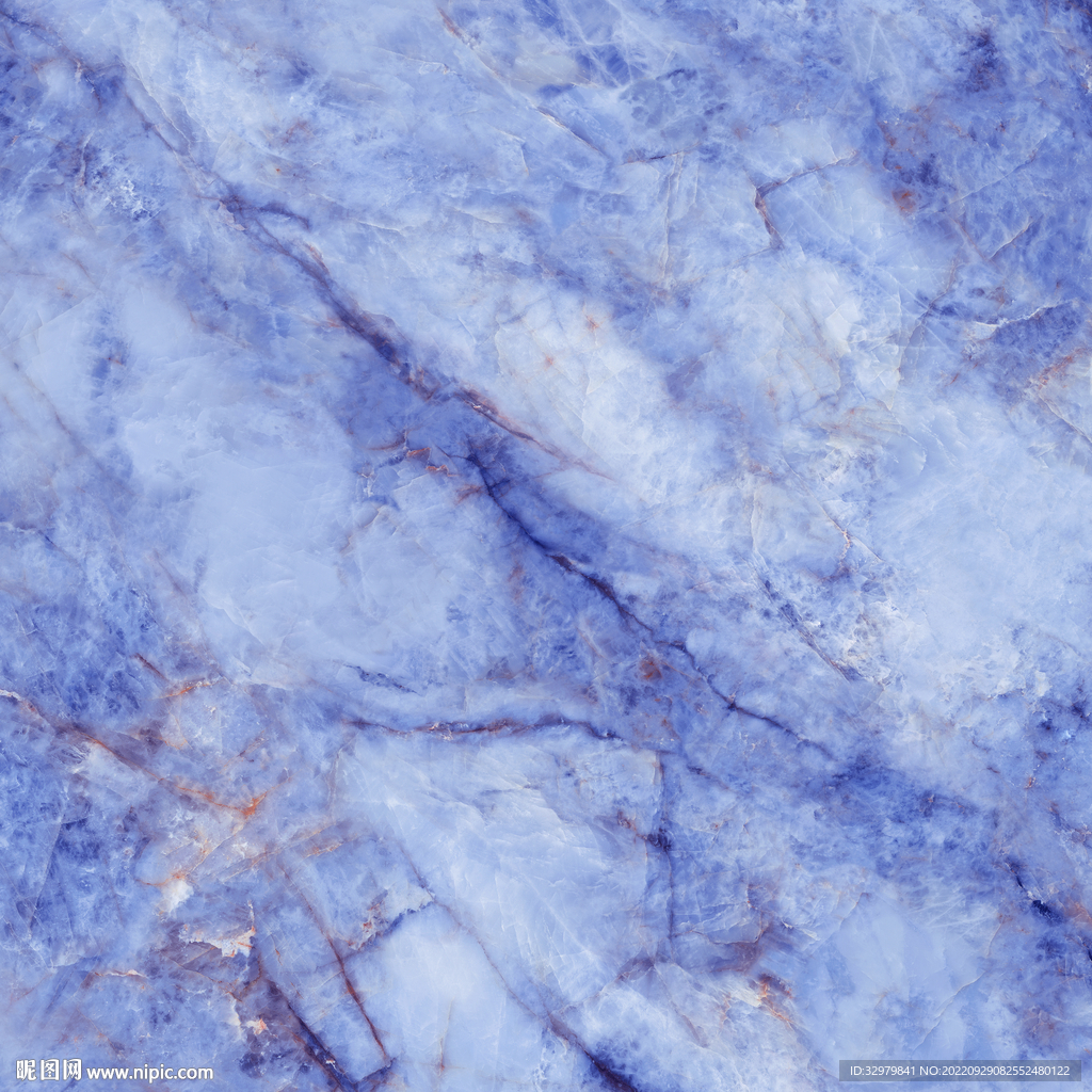 蓝色天然清晰石材 TiF合层