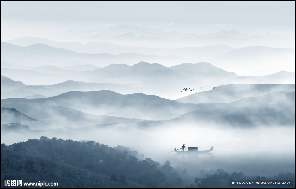 水墨山水画
