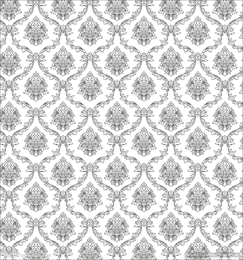 欧式底纹花纹