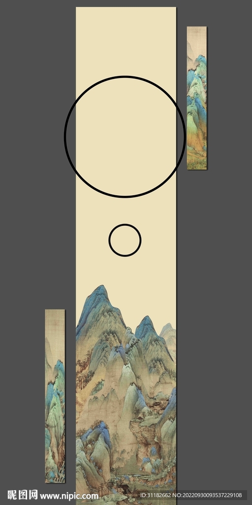 千里江山图实物画底图