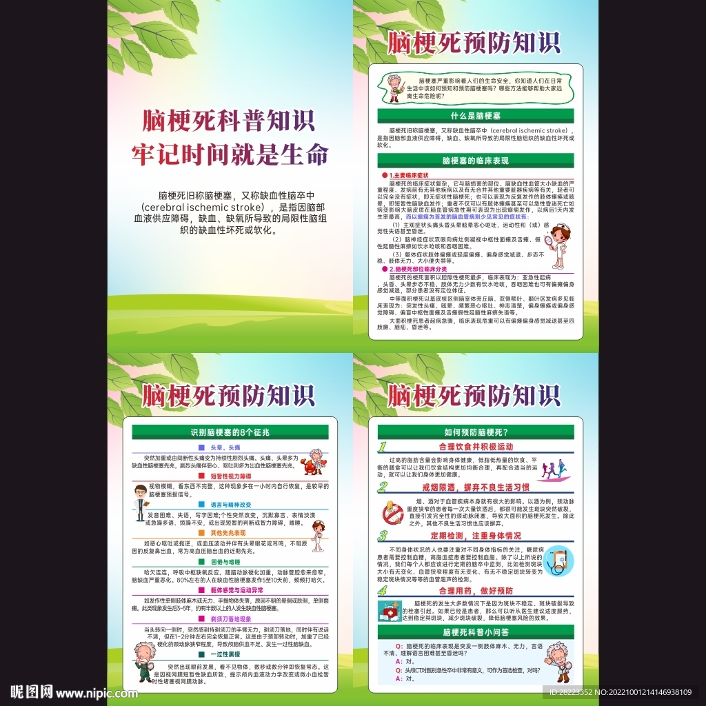 脑梗死预防科普知识挂图