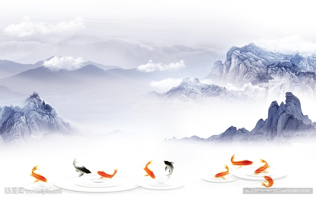 高清 最新款山水画 tIf分层