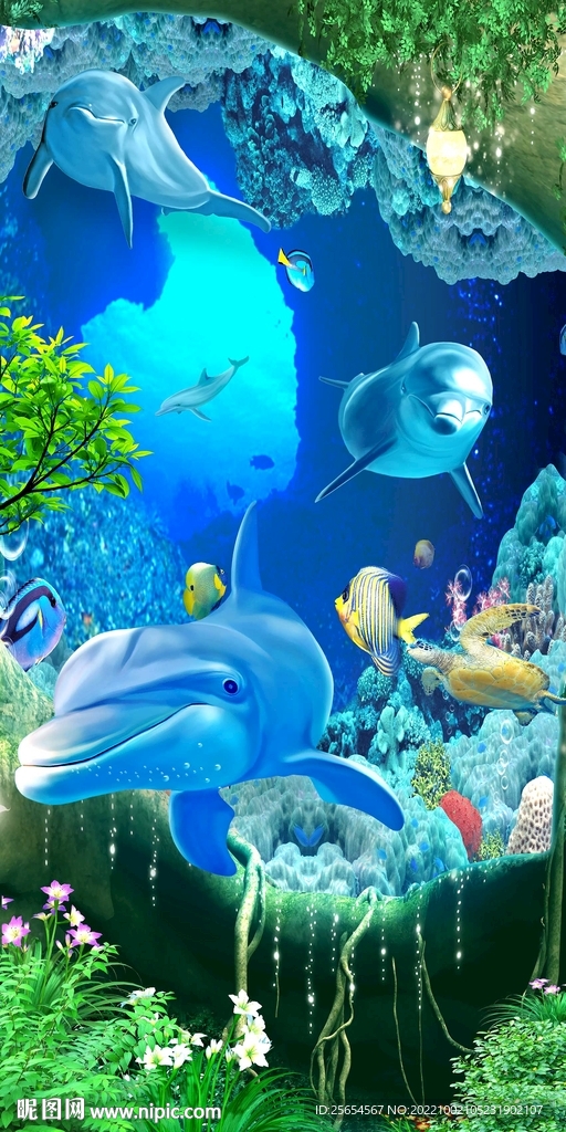 海底世界玄关画
