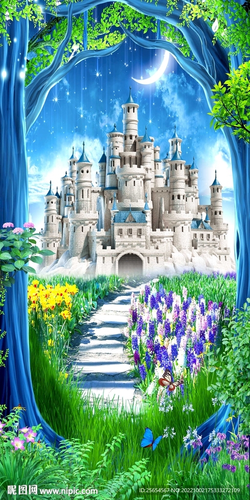 城堡美丽风景画玄关