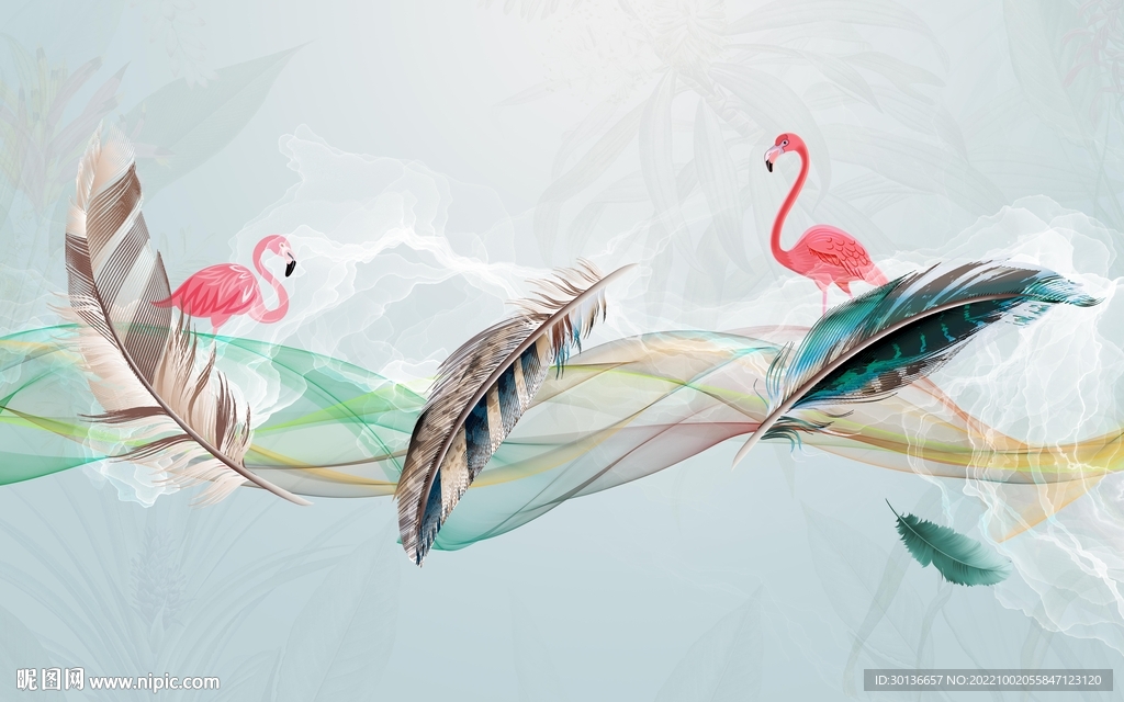 高清 羽毛装饰新画 TIF分层