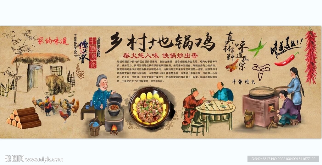 乡村地锅鸡