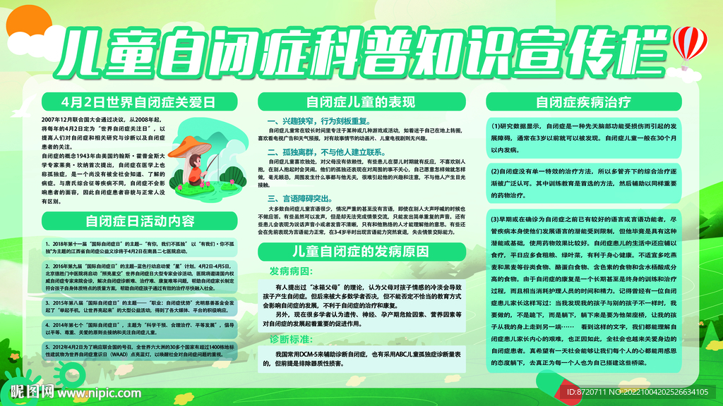 儿童自闭症科普知识宣传栏