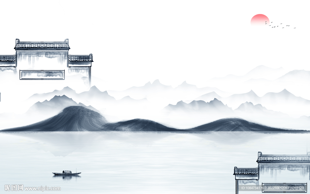 最新山水高清画 TIf分层