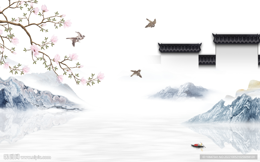 花鸟新山水高清画 TIf分层