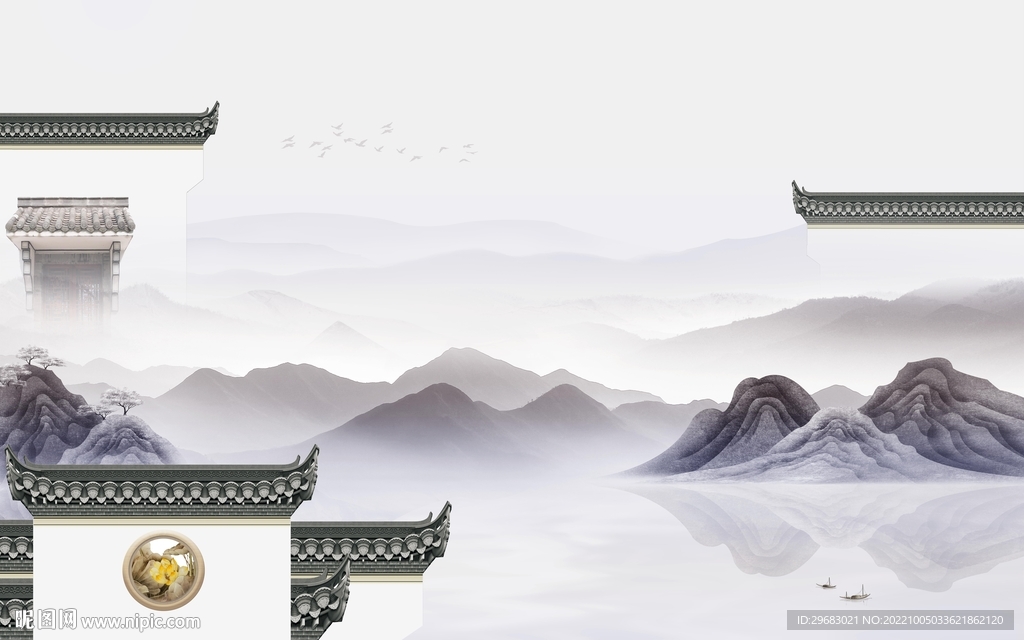 中国风高清山水新画 tIf分层