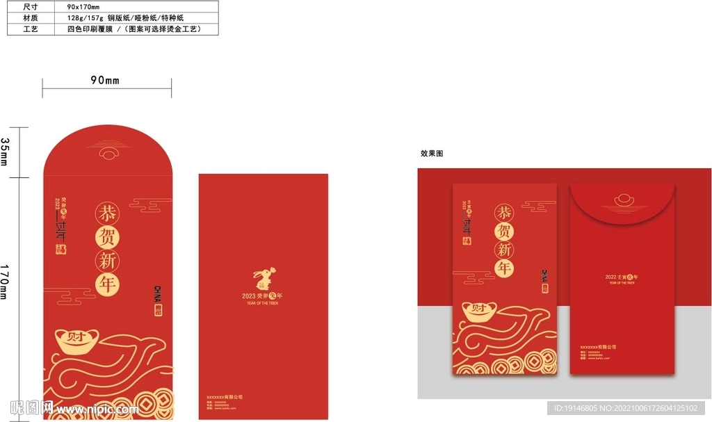 兔年红包设计